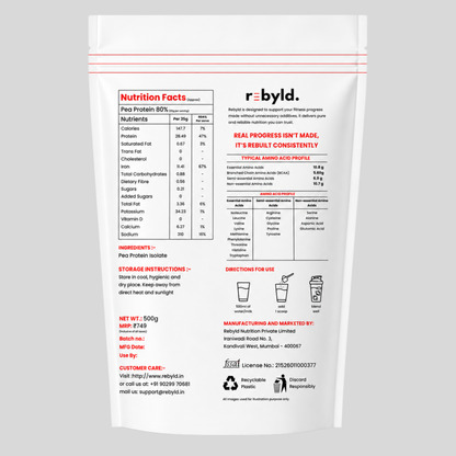 Pea Protein Isolate | Unflavoured